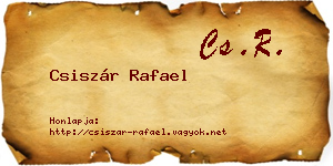 Csiszár Rafael névjegykártya